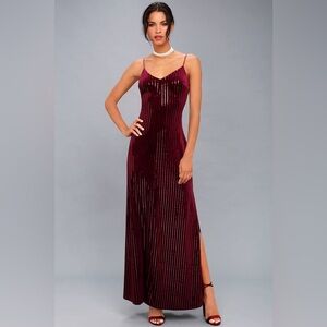 Lulu's Velvet Sequin Maxi Dress